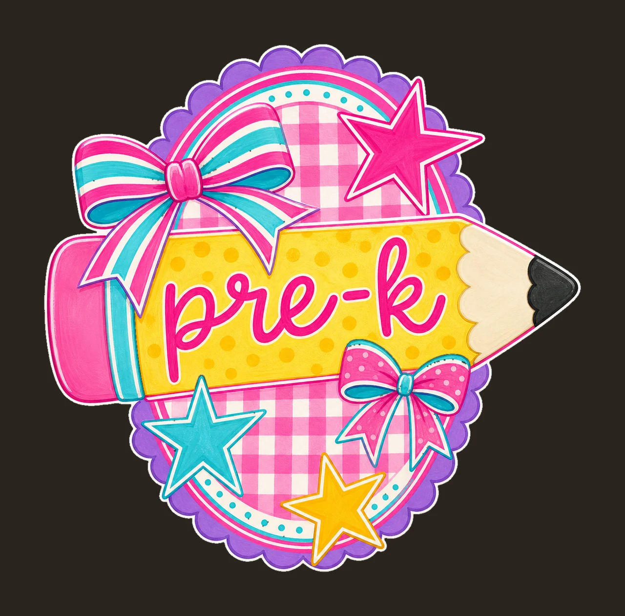 pencil pennant 01 pre sublimation instant shirt design contrast preview thumbnail