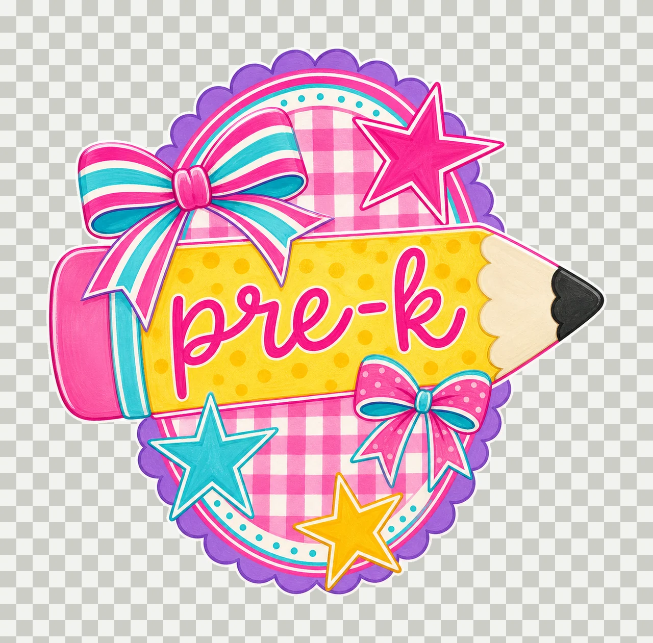 pencil pennant 01 pre sublimation instant shirt design transparency and detail preview thumbnail