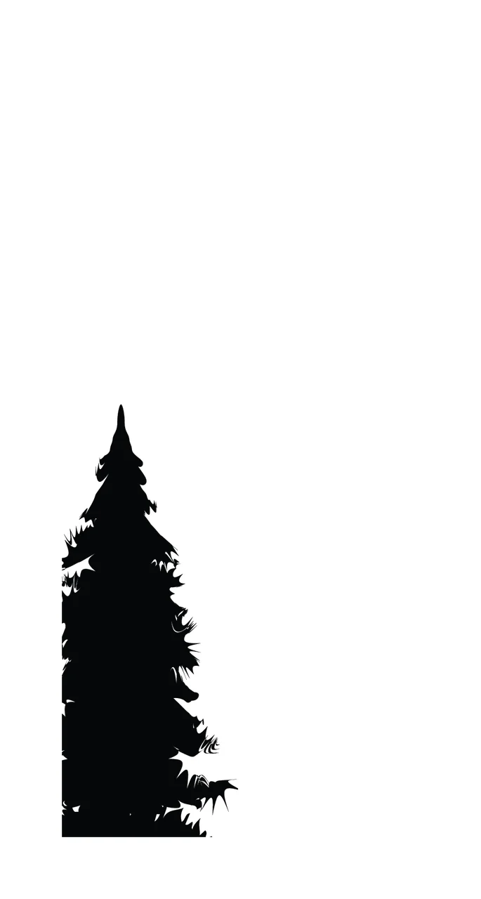 Can Glass Wrap Single Pine Tree Silhouette