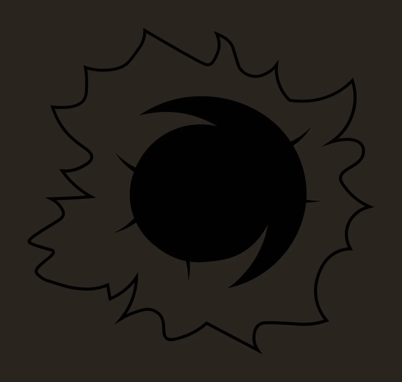 Abstract Circular Black Impact Mark Resembling A Bullet shattered contrast preview thumbnail