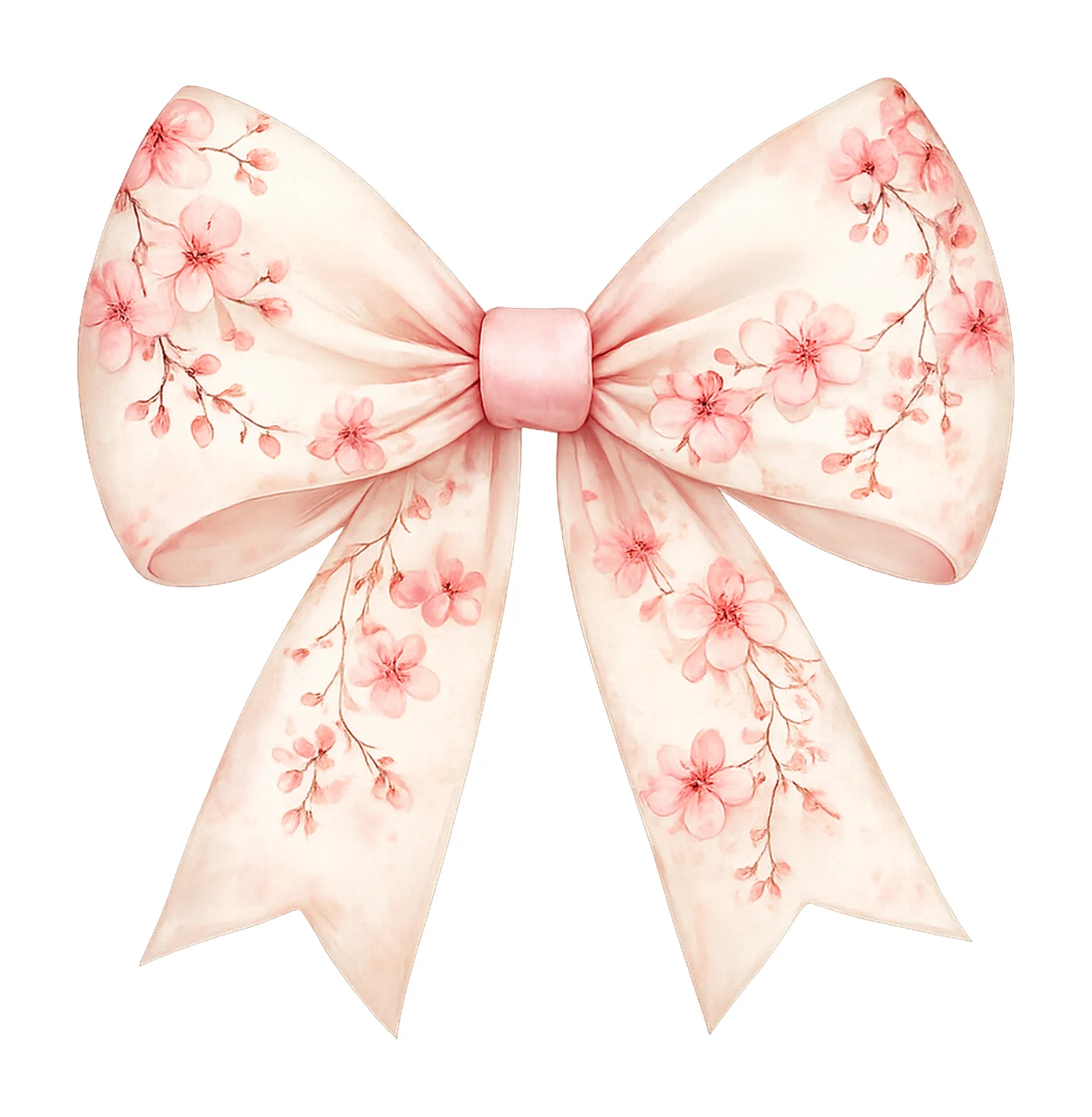 Cherry blossom bow trendy coquette bow Artwork spring flower
