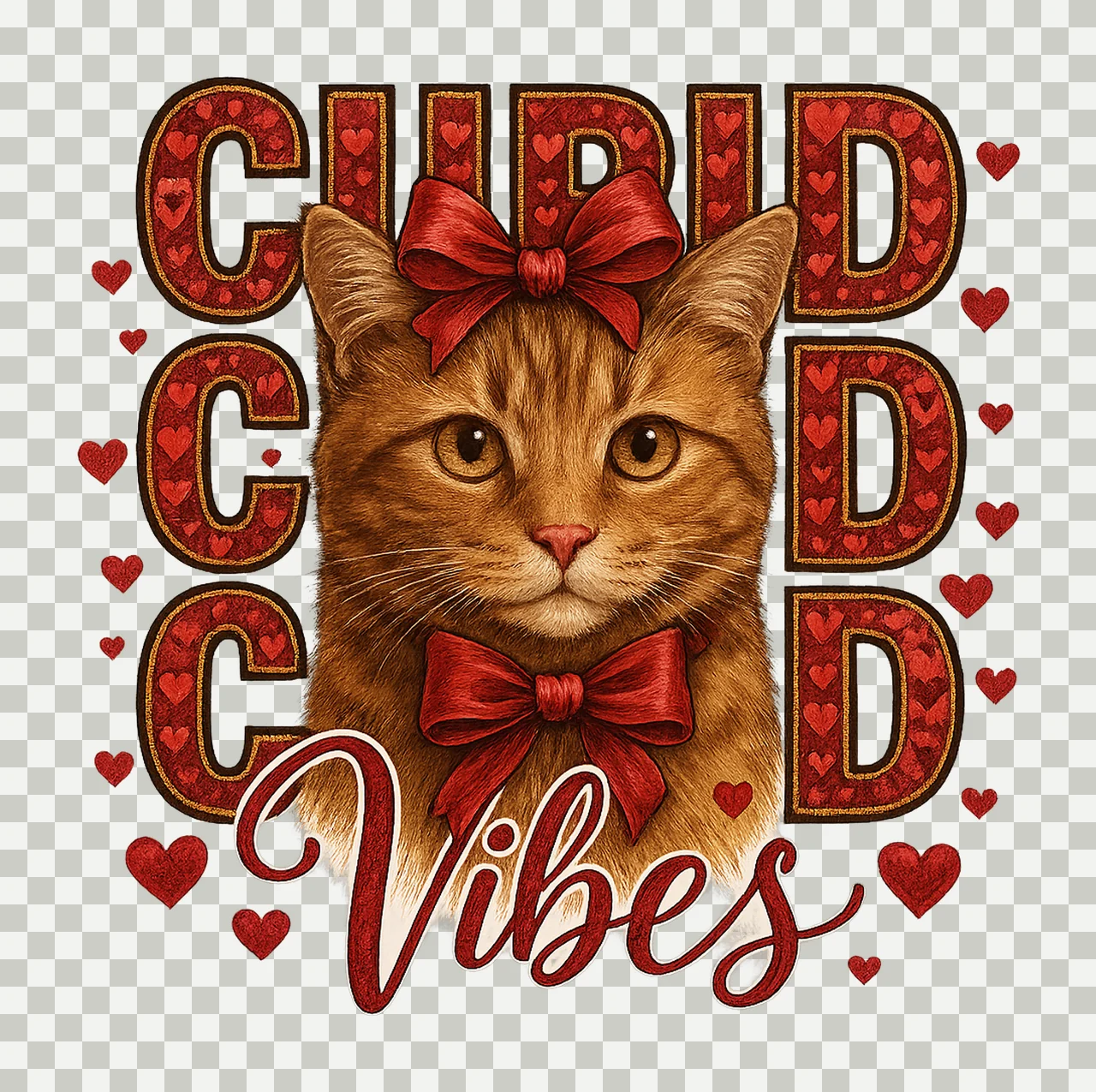 Valentine Highland Cow Coquette Valentine Design Retro Love transparency and detail preview thumbnail