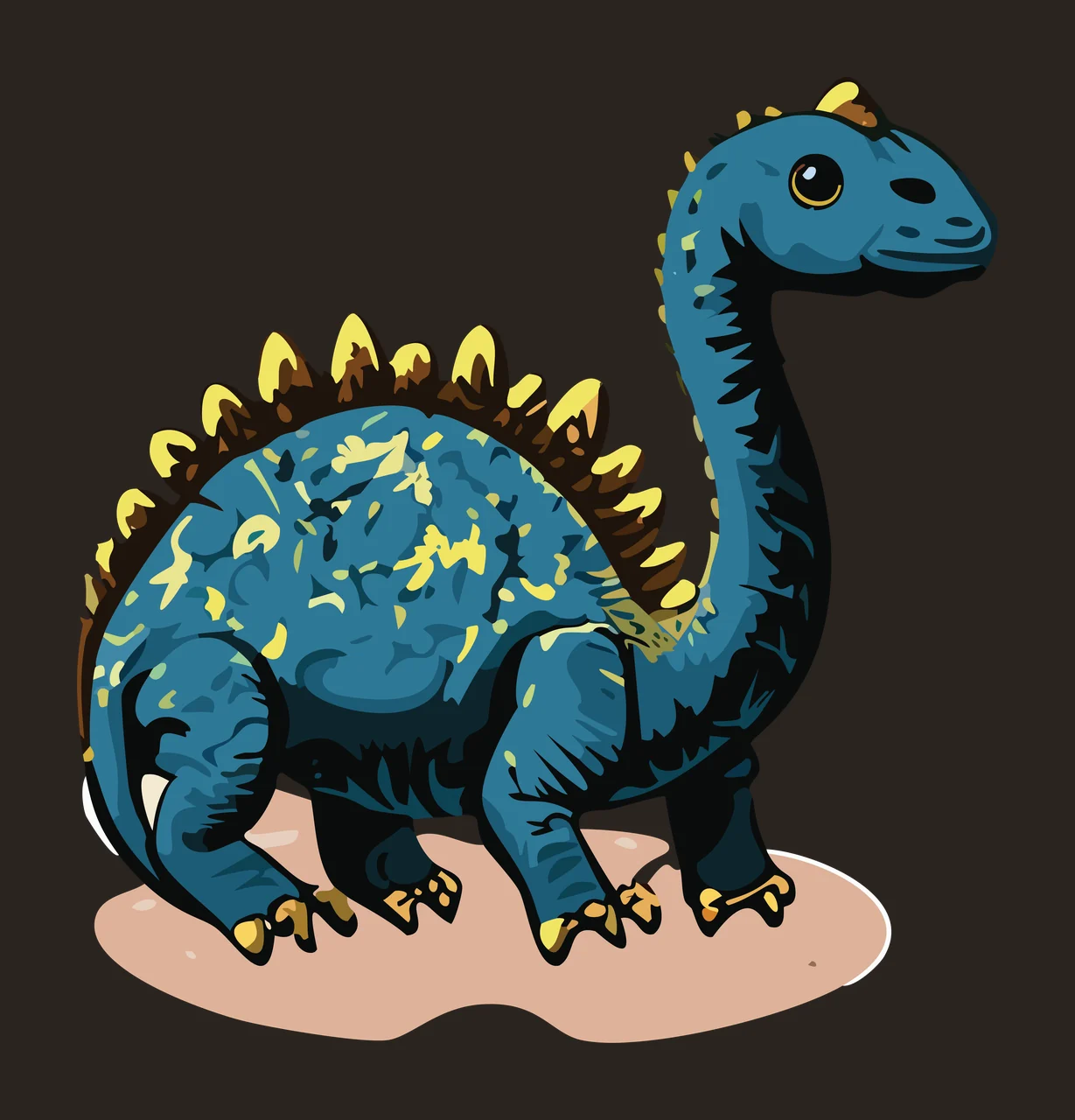 Dinosaur Spiky Figure Black Silhouette standing white animal contrast preview thumbnail