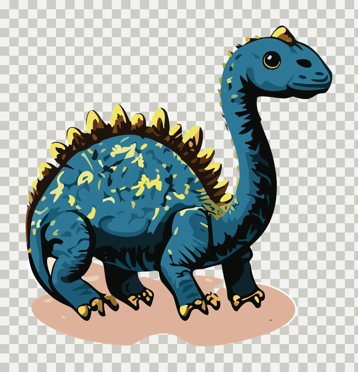 Dinosaur Spiky Figure Black Silhouette standing white animal transparency and detail preview thumbnail