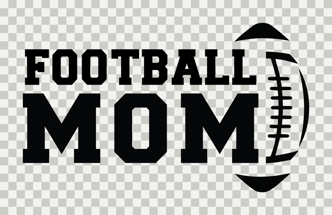 Football Mom Text With Typography And Stencil transparency and detail preview thumbnail