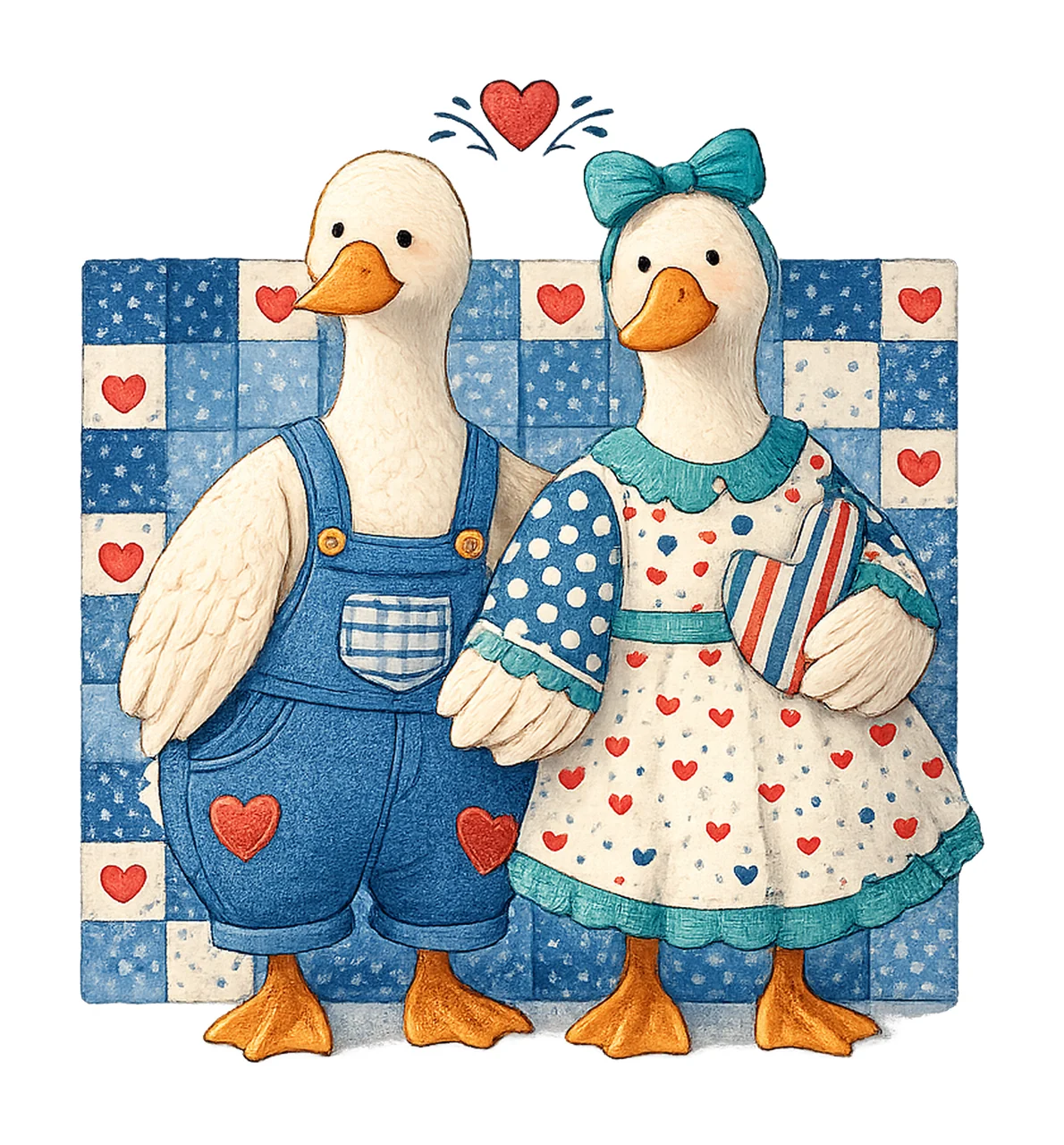 Thrifted geese vintage grandma retro animal Artwork cute