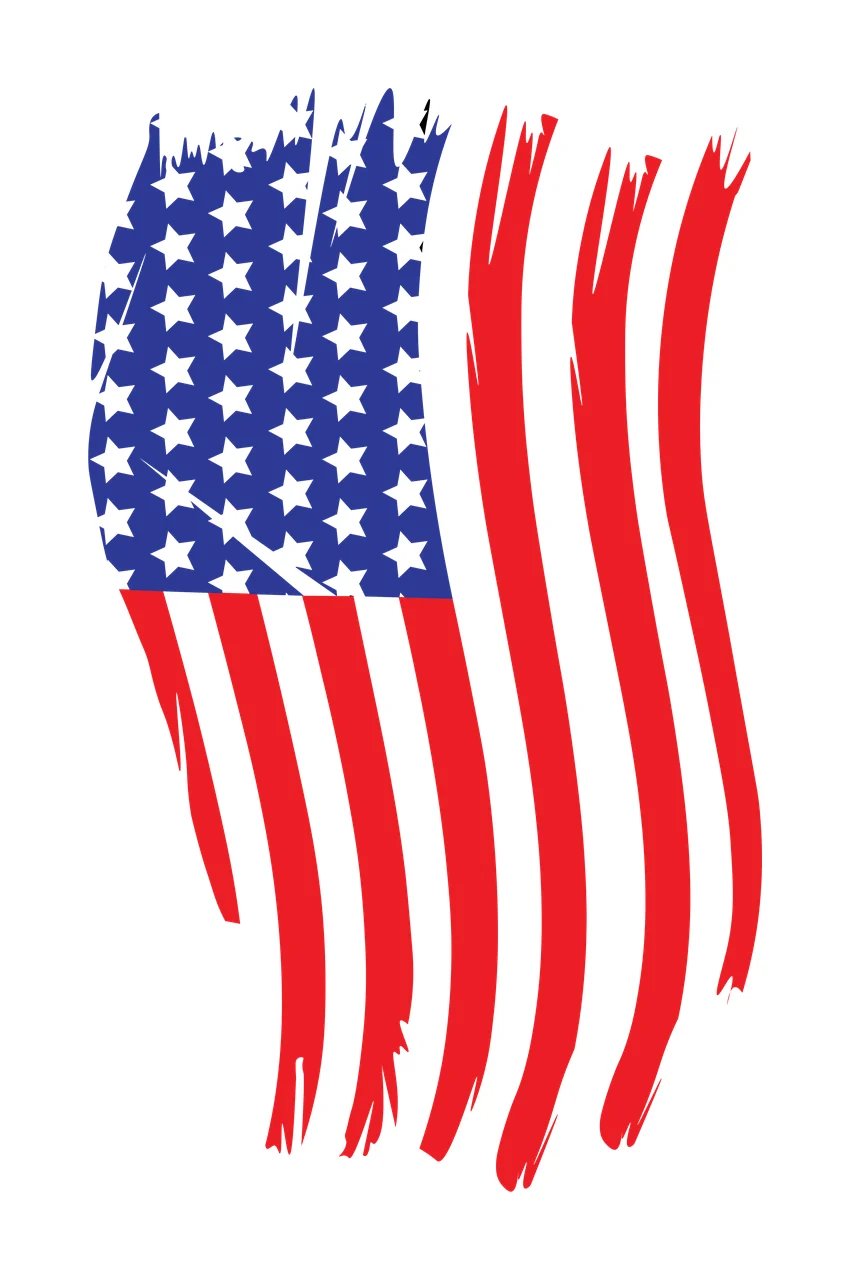 Flag Distressed American Vertical Strip waving stars stripes