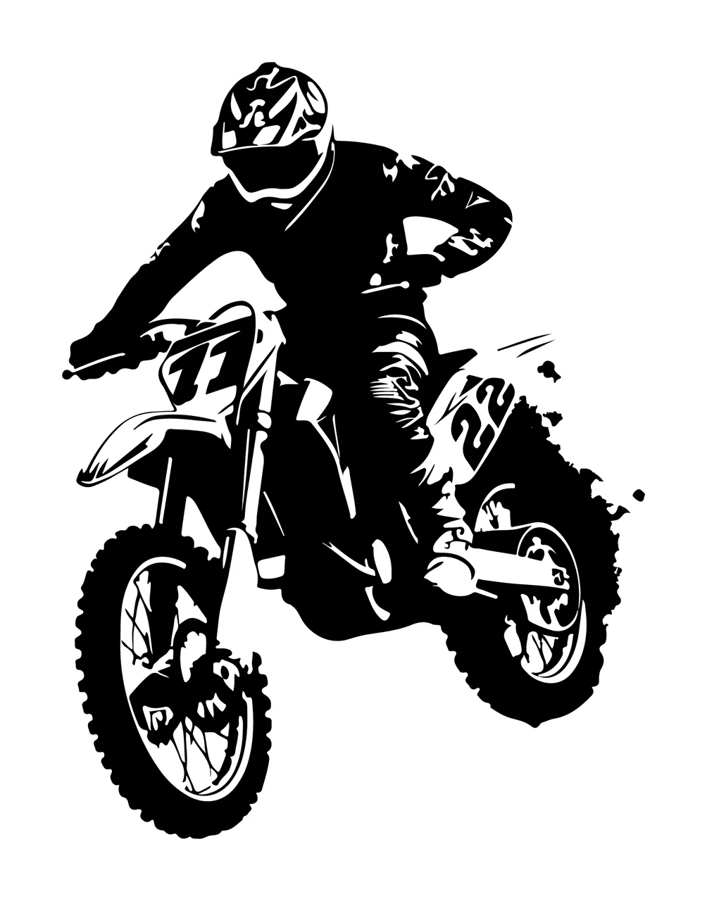 11 22 Dirt Bike Rider Performing Jump Stunt motorcycle jumping