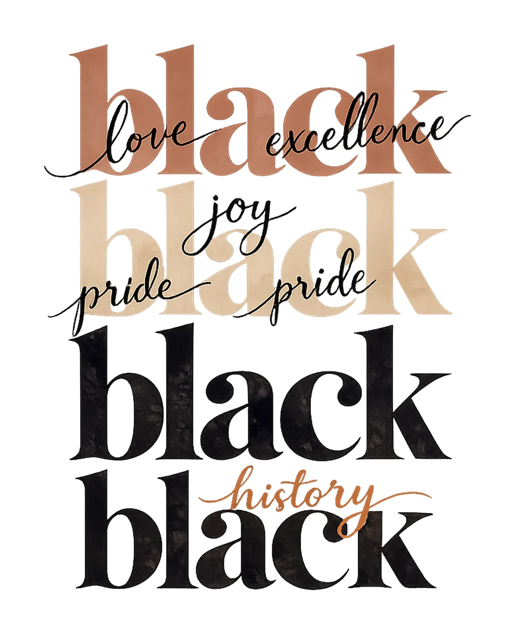 Black History Sublimation Design African American Pride Love