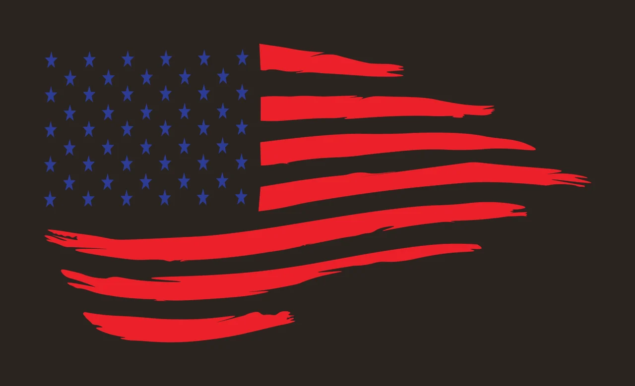Can Glass Wrap American Flag Waving With Stars contrast preview thumbnail