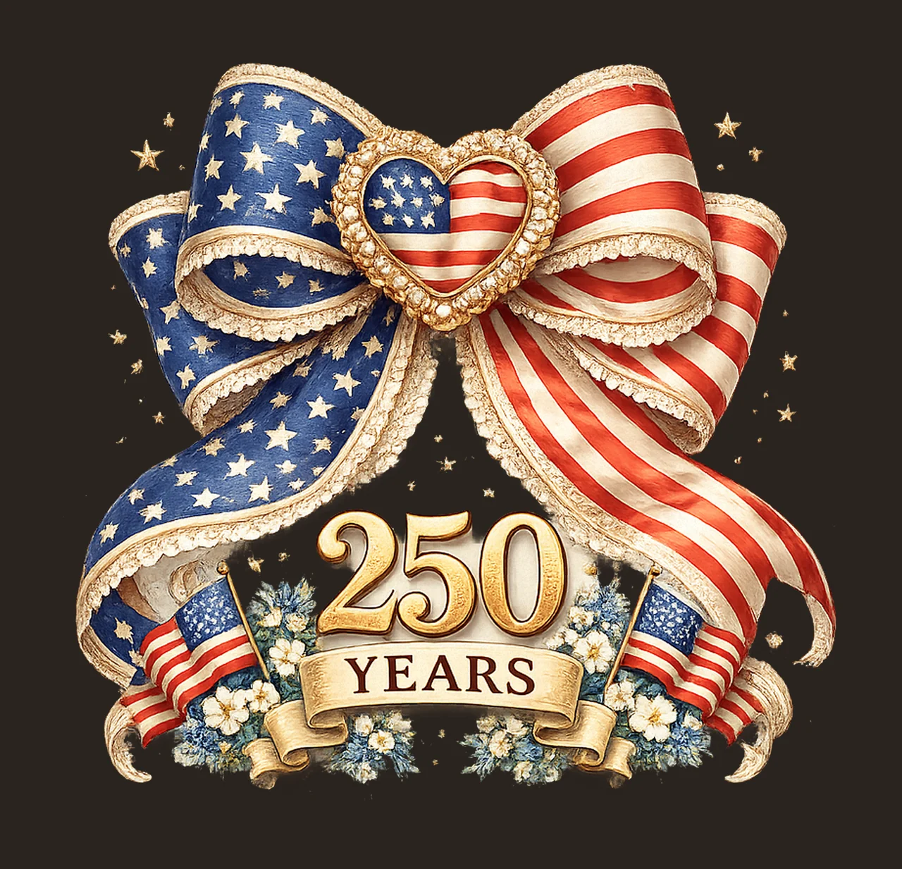 America Bow 4th of July Coquette Design 250 Years American contrast preview thumbnail