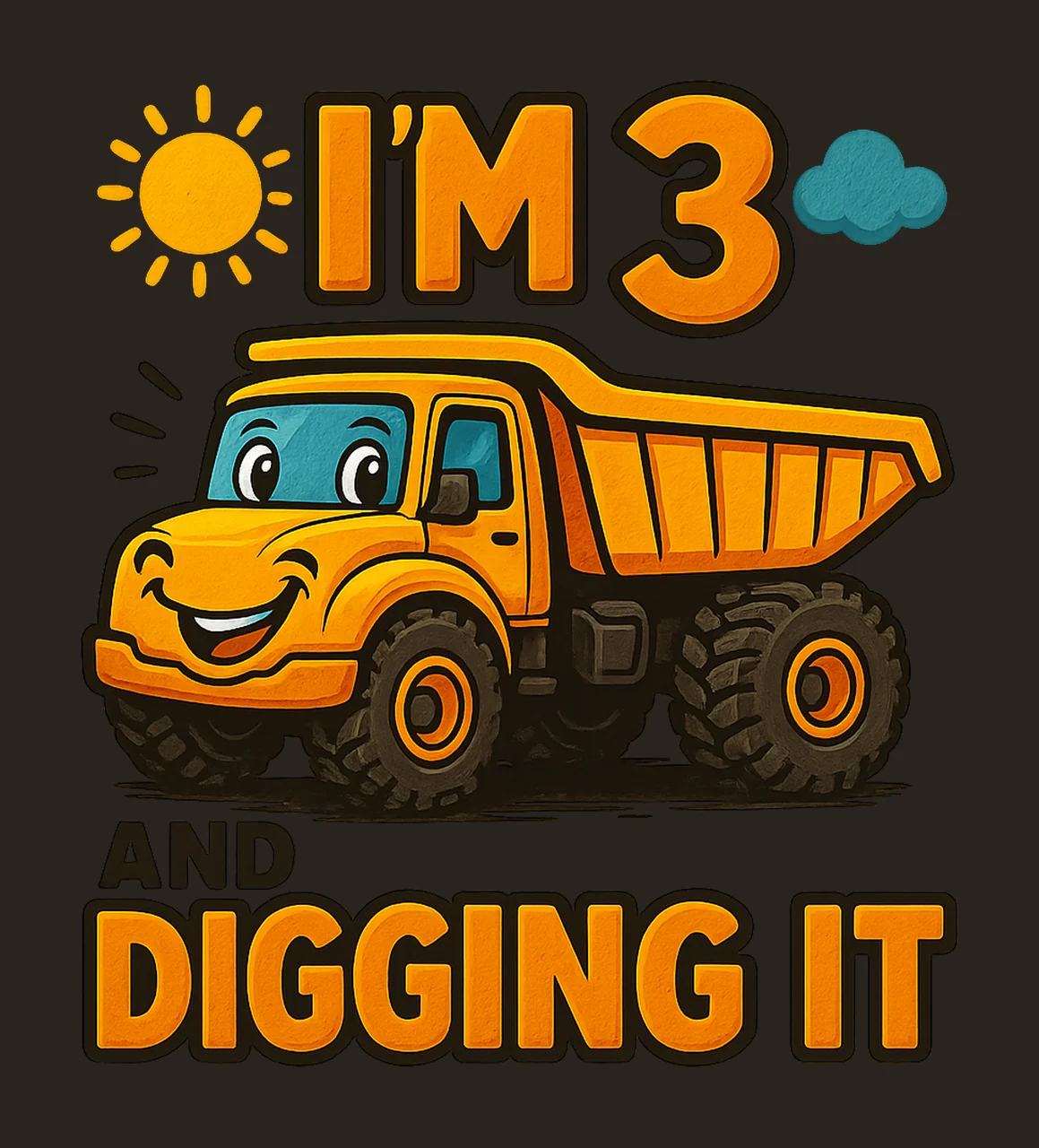 Im And Digging It Sublimation Design Birthday Boy Truck contrast preview thumbnail