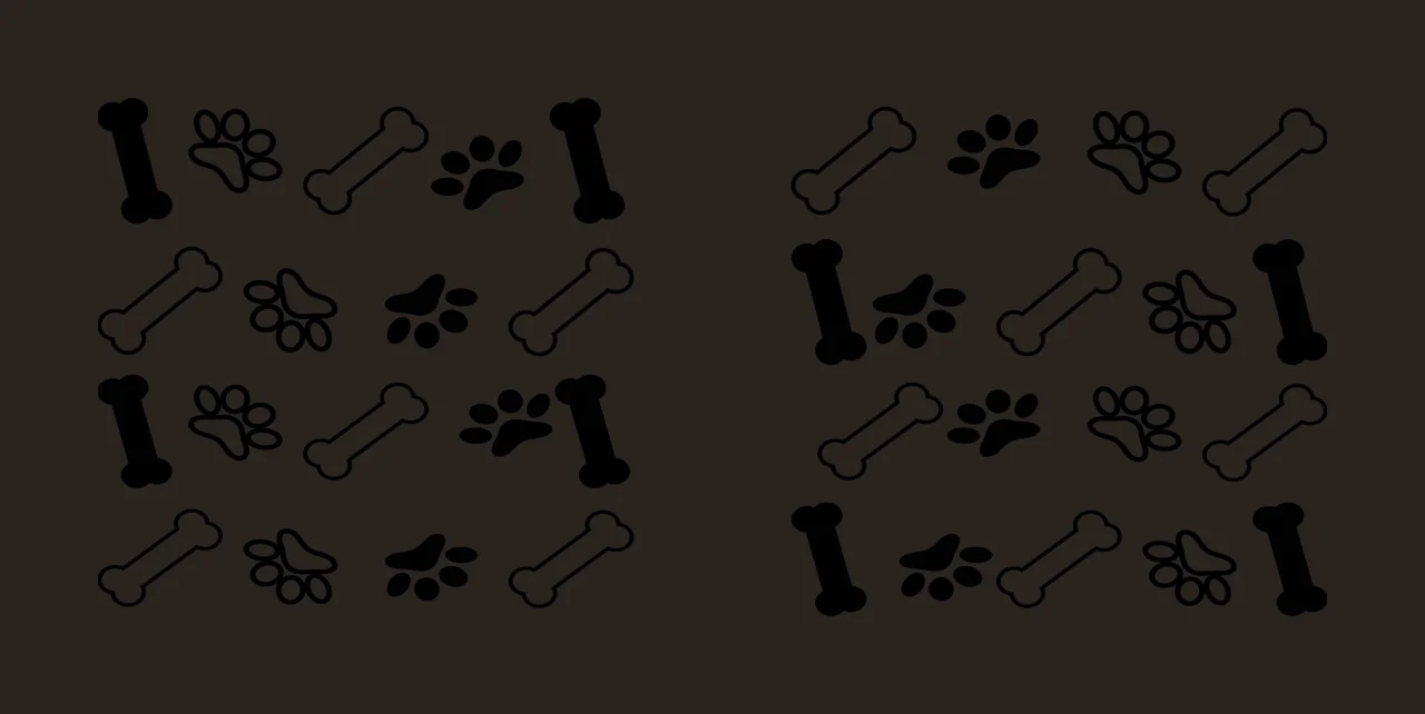 Paw Can Glass Wrap Dog And Bone Pattern prints bones print contrast preview thumbnail
