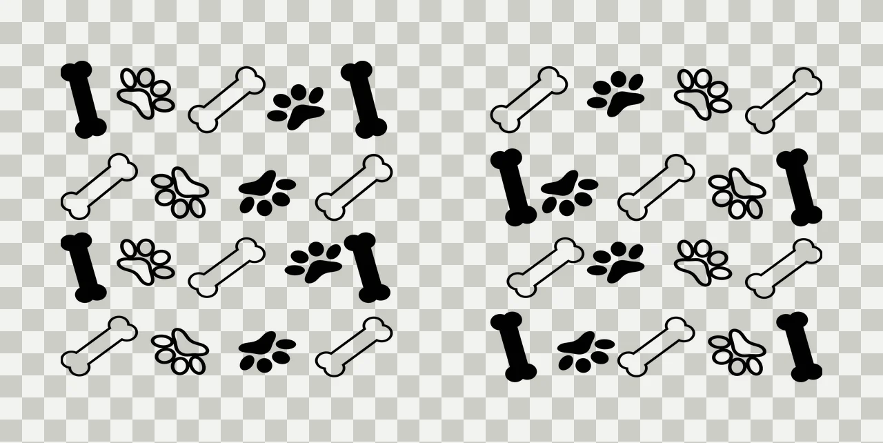 Paw Can Glass Wrap Dog And Bone Pattern prints bones print transparency and detail preview thumbnail