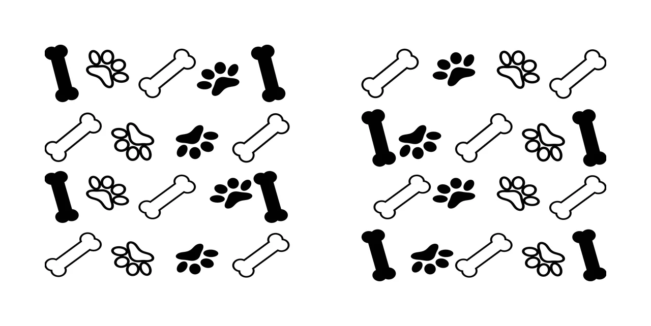 Paw Can Glass Wrap Dog And Bone Pattern prints bones print