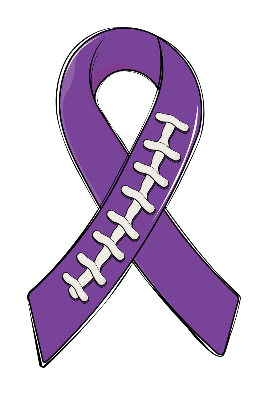 Simple Awareness Ribbon Silhouette Design loop tails black