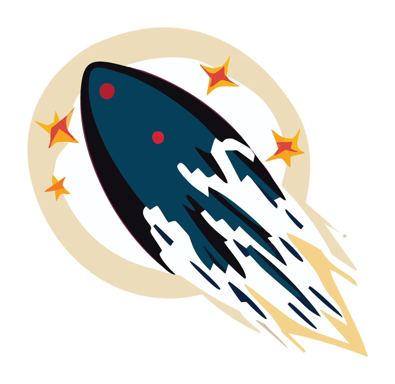 Circular Football Shooting Star Graphic moving stars circle