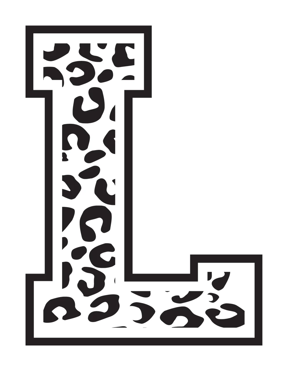 Can Glass Wrap L Letter With Leopard Print