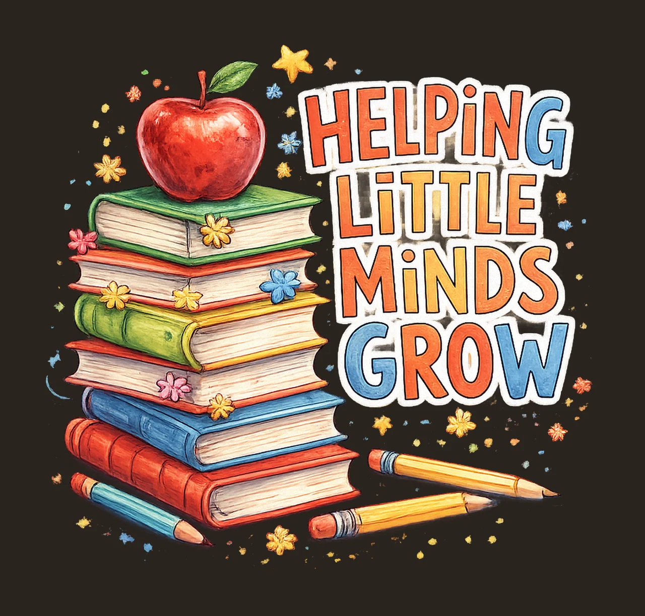 Teacher sublimation helping little minds grow design contrast preview thumbnail