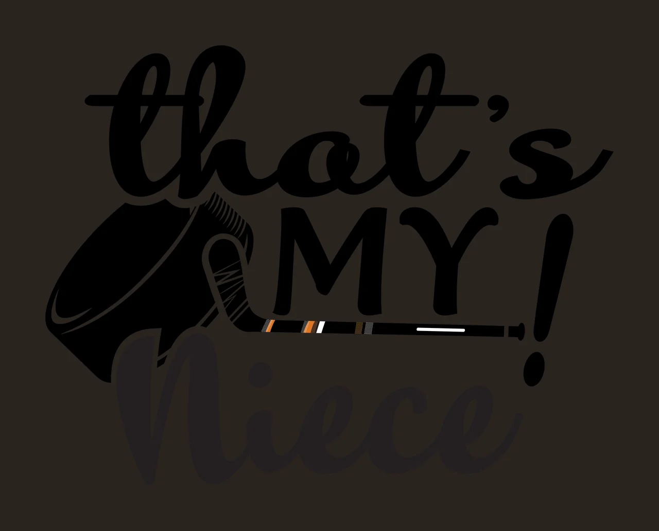 Hockey Sport Graphic theme puck stick typography black Variation contrast preview thumbnail
