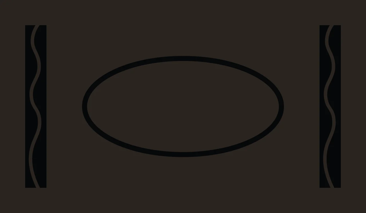 Oval Frame With Wavy Lines contrast preview thumbnail