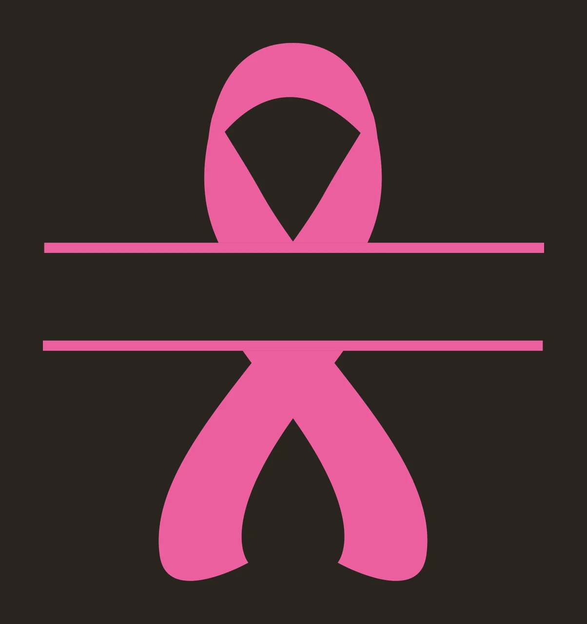 Ribbon Awareness Split With Stripe And Gap contrast preview thumbnail