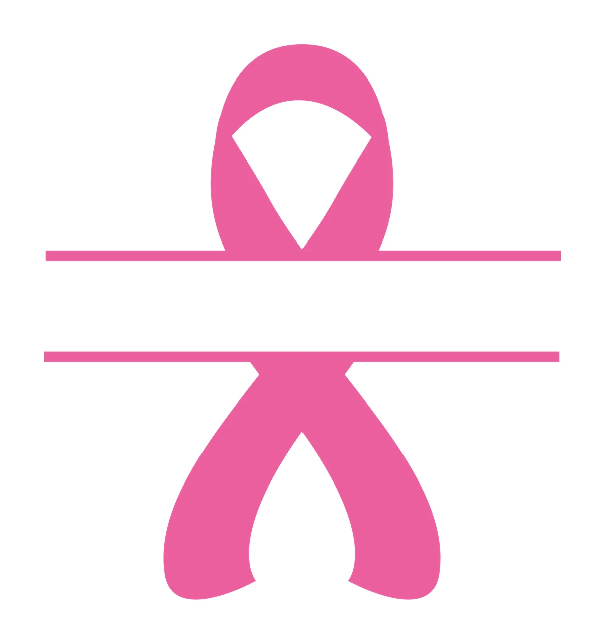 Ribbon Awareness Split With Stripe And Gap
