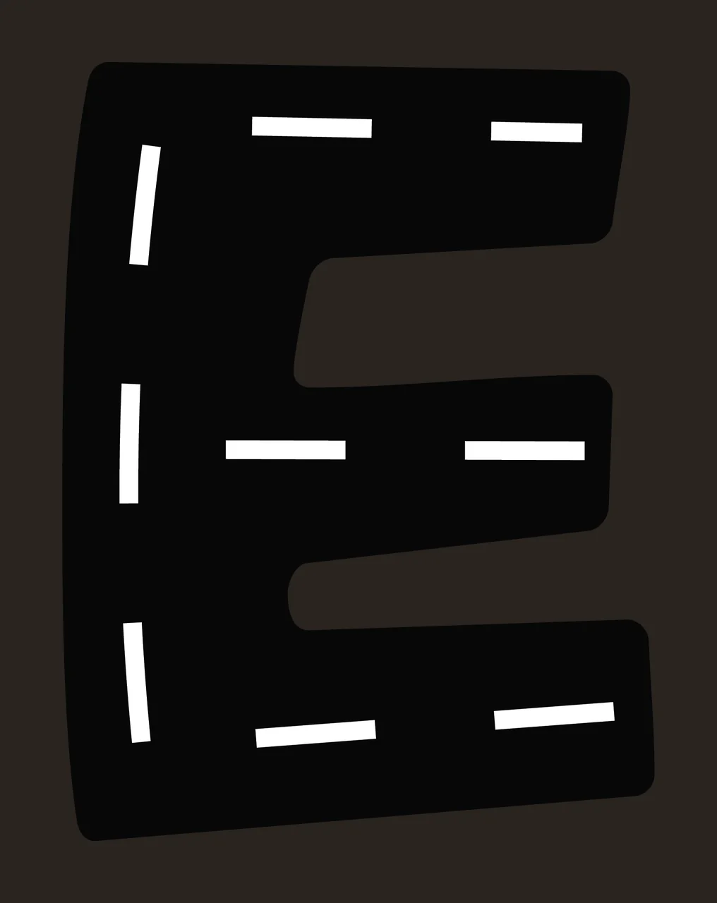 Race Track Font Character 29 racing checkered flag speedway contrast preview thumbnail