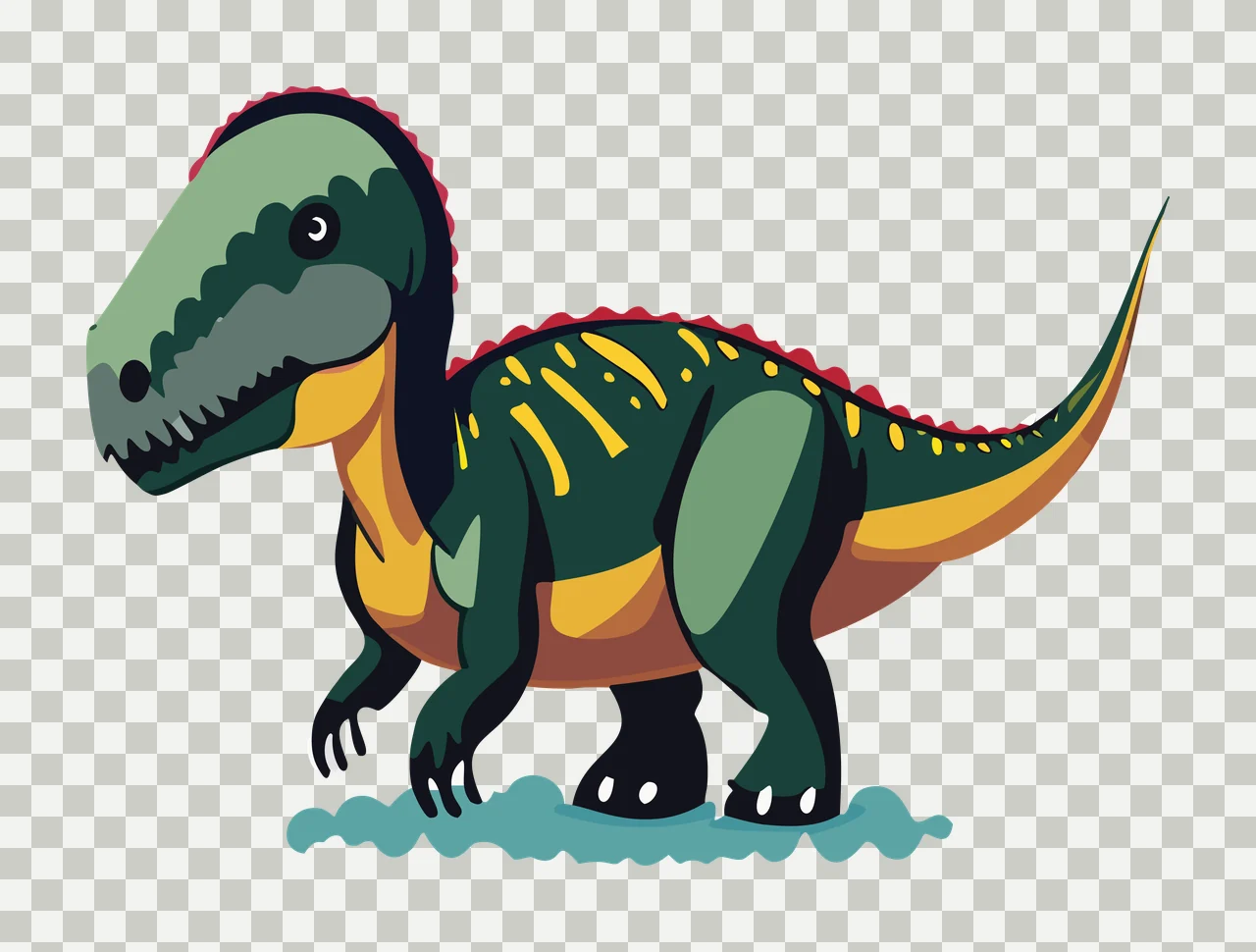 Dinosaur Black Silhouette Of Large walking white animal prehistoric transparency and detail preview thumbnail