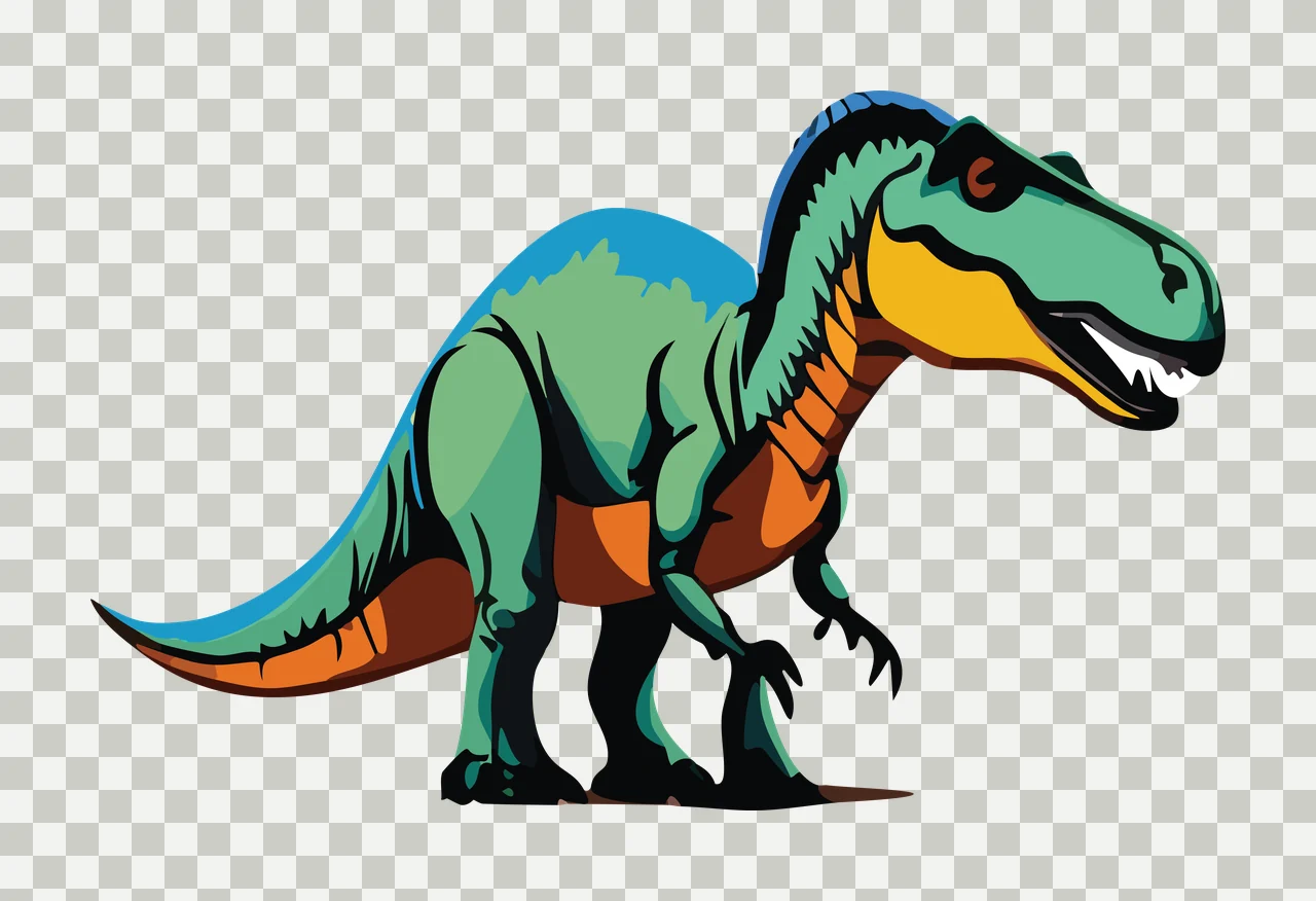 Dinosaur Profile Silhouette standing claws tail head feet black transparency and detail preview thumbnail