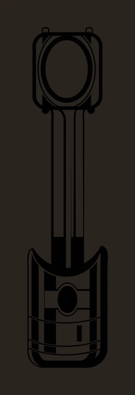 Engine Piston And Connecting Rod standing rings cylinder line drawing contrast preview thumbnail