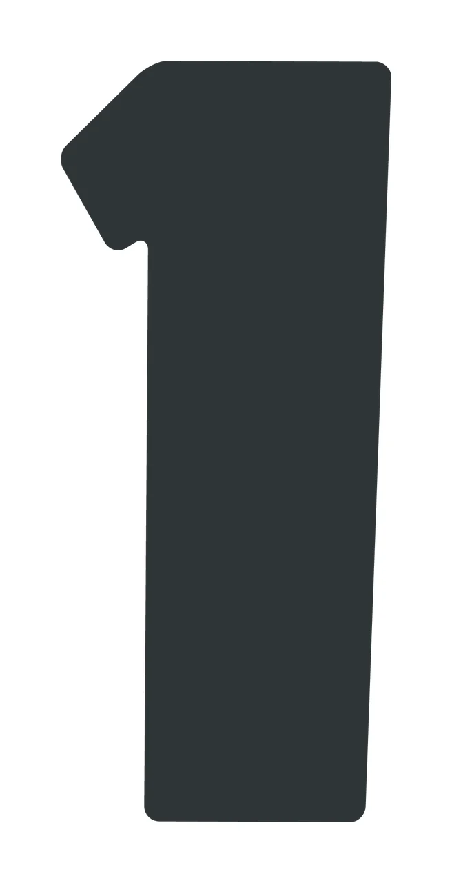 Number 1 Bold Sans Serif Font Standing typeface black Plain background