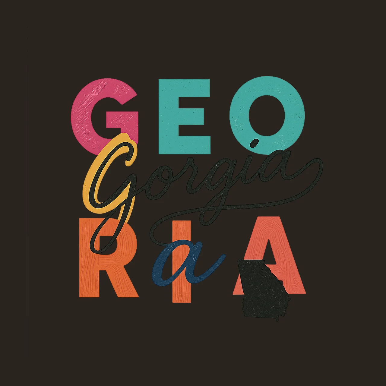 Georgia Sublimation Design State Shape Georgia Shirt Design contrast preview thumbnail