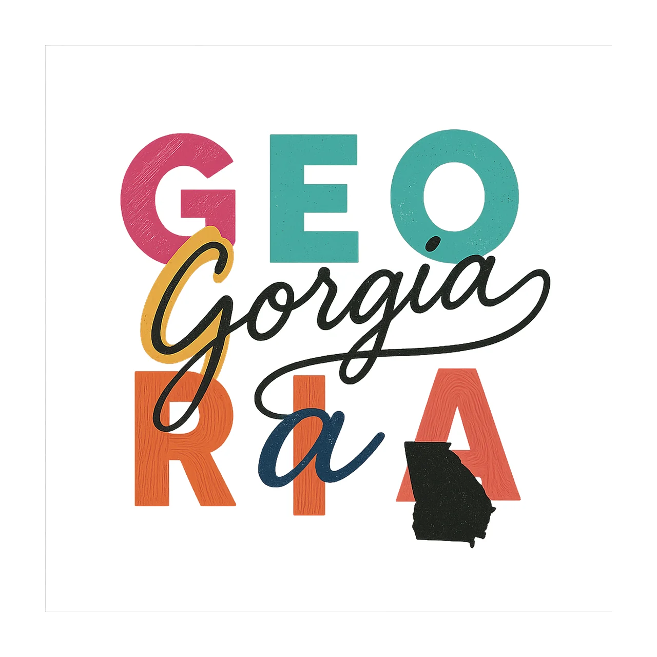 Georgia Sublimation Design State Shape Georgia Shirt Design
