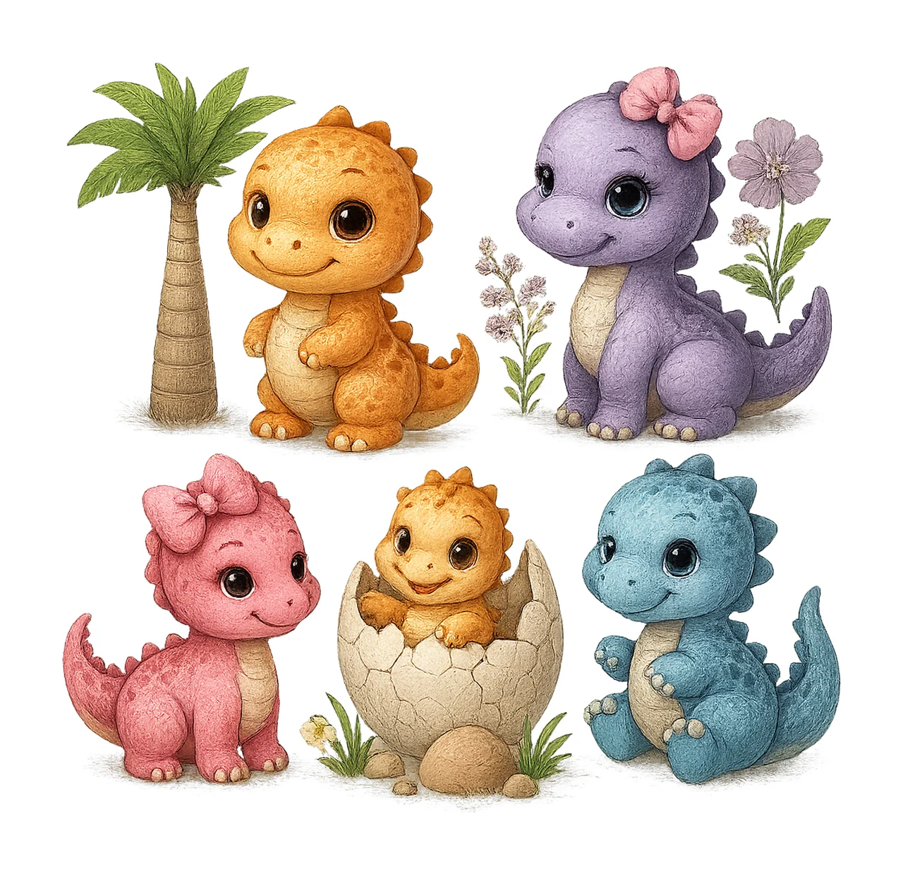 Baby Dinosaur Artwork Cute Dino Sublimation Design Dinosaur