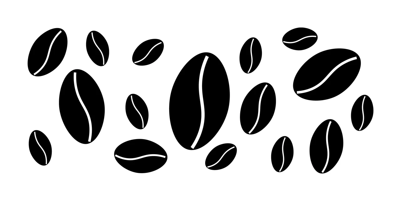Can Glass Wrap Pattern Of Scattered Black Coffee beans white
