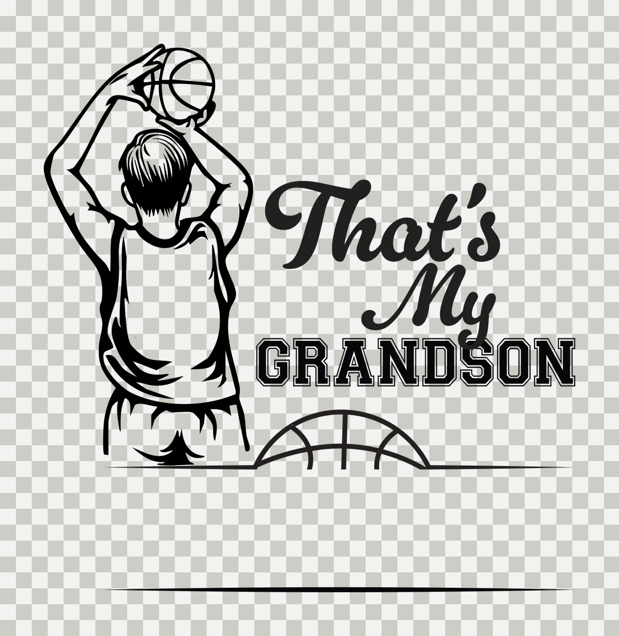 That S My Grandson Basketball Player Graphic shooting hoop transparency and detail preview thumbnail