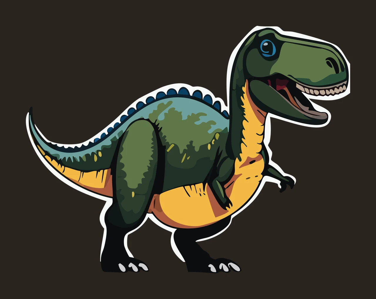 Dinosaur Black Silhouette standing animal prehistoric creature contrast preview thumbnail