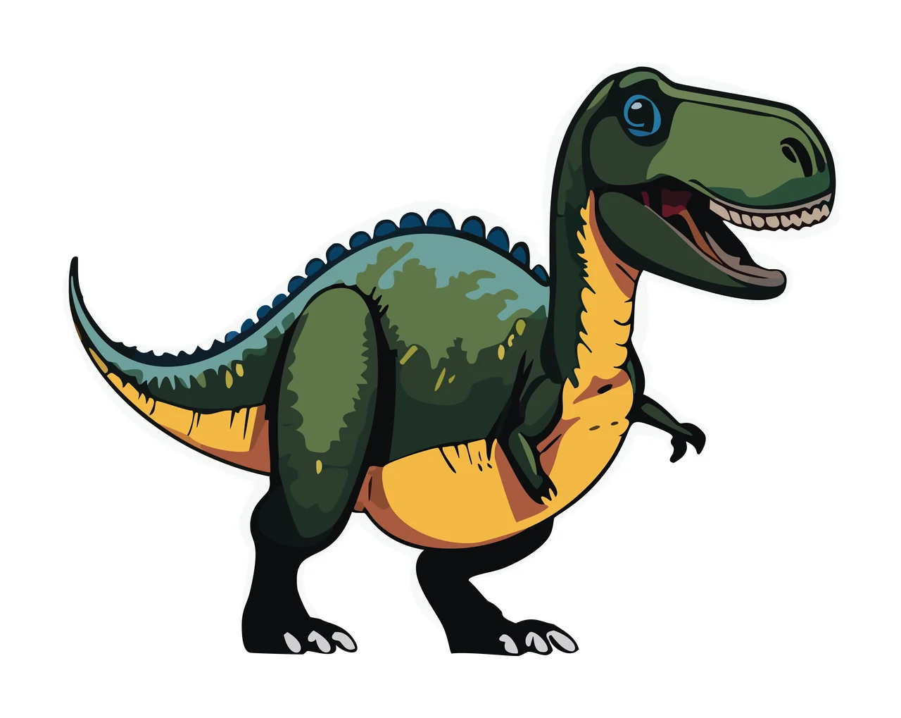 Dinosaur Black Silhouette standing animal prehistoric creature