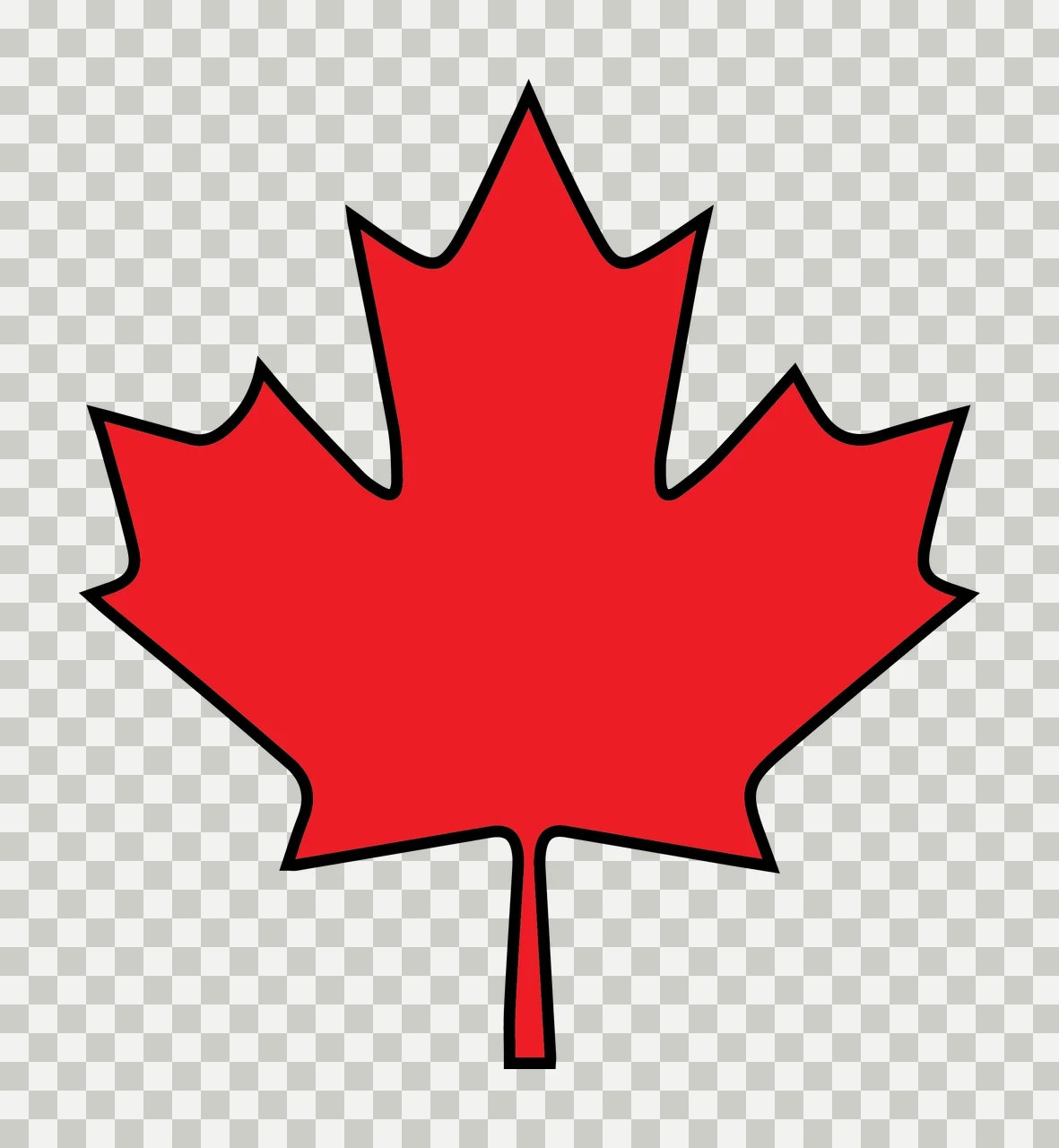 Black Maple Leaf Silhouette Shape white nature and symbol transparency and detail preview thumbnail