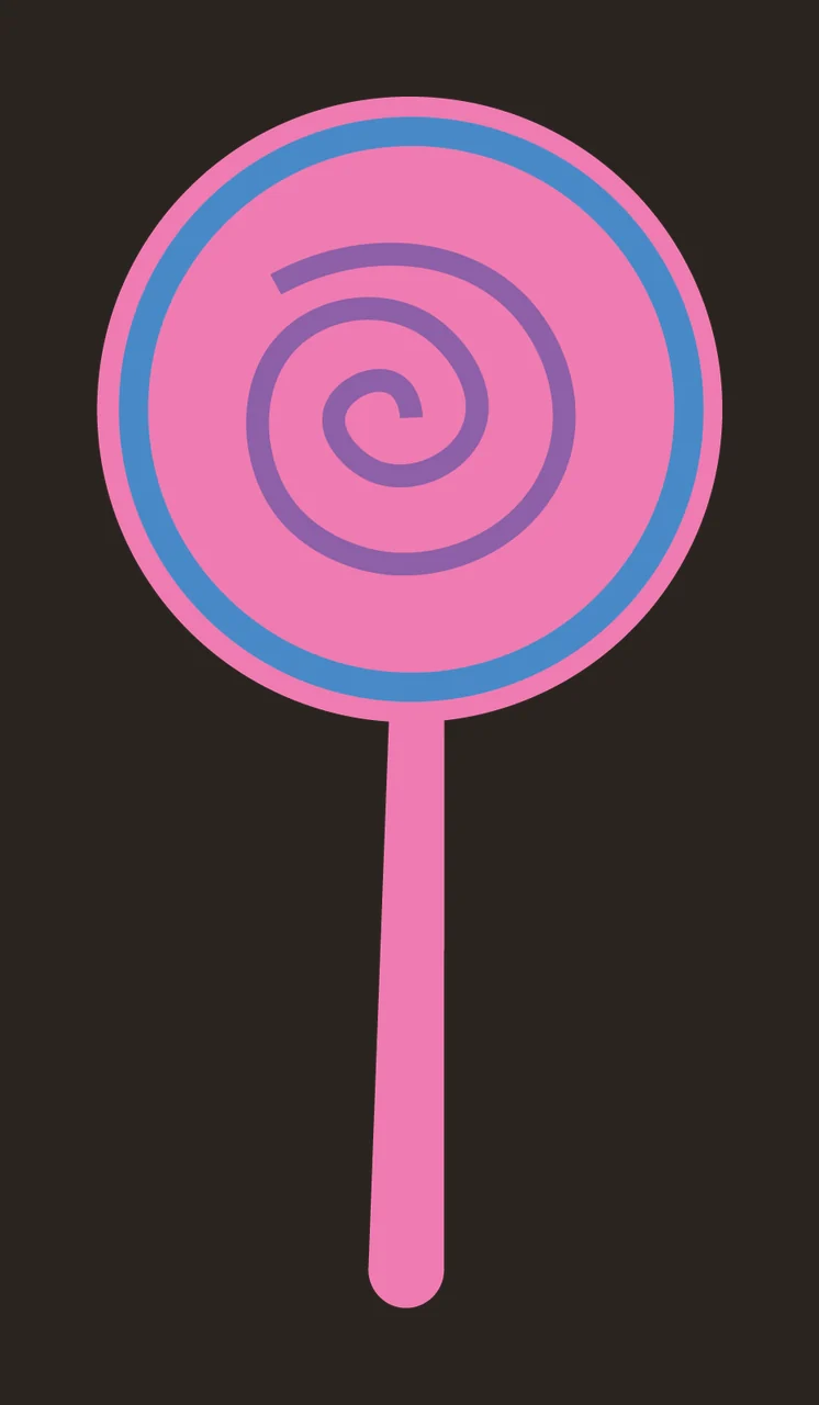 Simple Round Shape On A Thin Stem Black lollipop circle stick contrast preview thumbnail