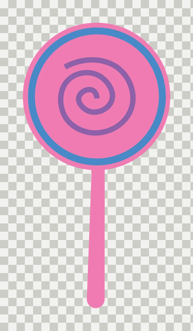 Simple Round Shape On A Thin Stem Black lollipop circle stick transparency and detail preview thumbnail