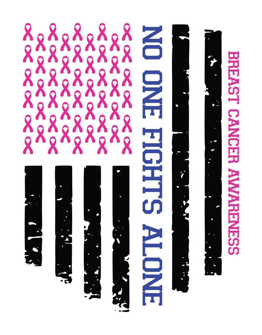 Cancer Flag Blue Line awareness ribbon survivor hope support