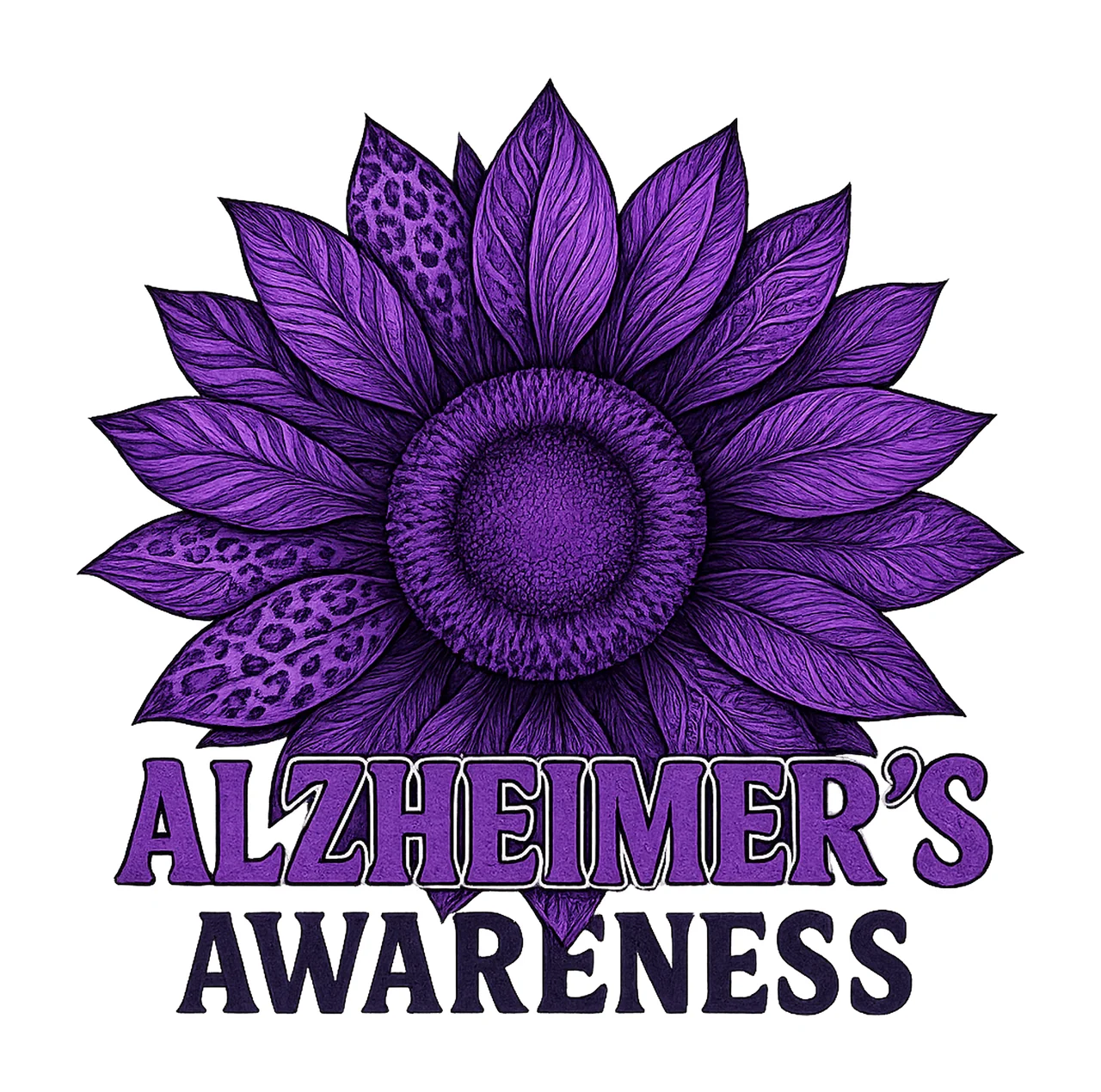 Alzheimers Awareness Purple Ribbon Design Memory Matters