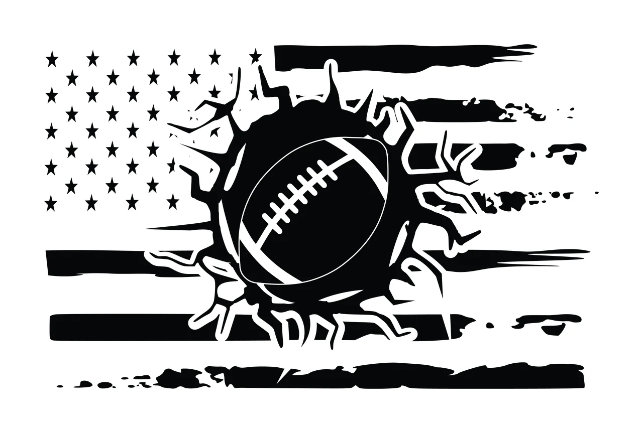 Flag Black Circular Hole In A Distressed Pattern circle stars