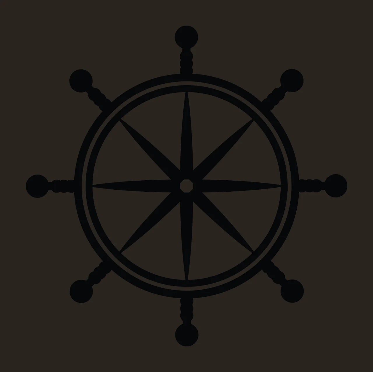 Ship Steering Wheel With Spokes And Nautical contrast preview thumbnail