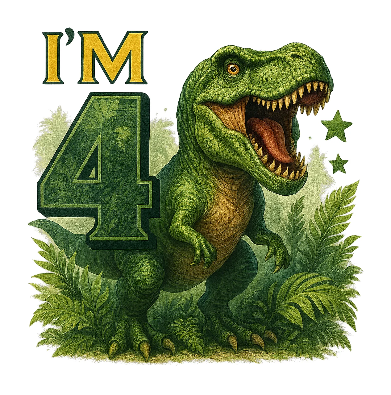 Rex Dinosaur 4th Birthday Dino Sublimation Trex Toddler