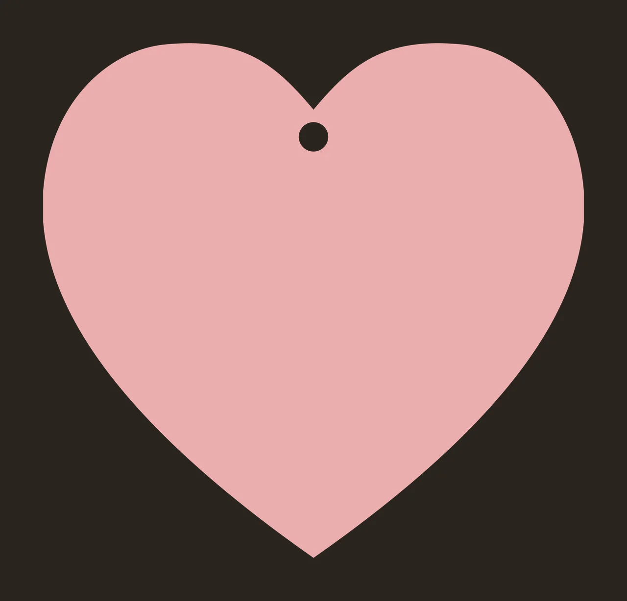 Pink heart-shaped tag with white hole contrast preview thumbnail