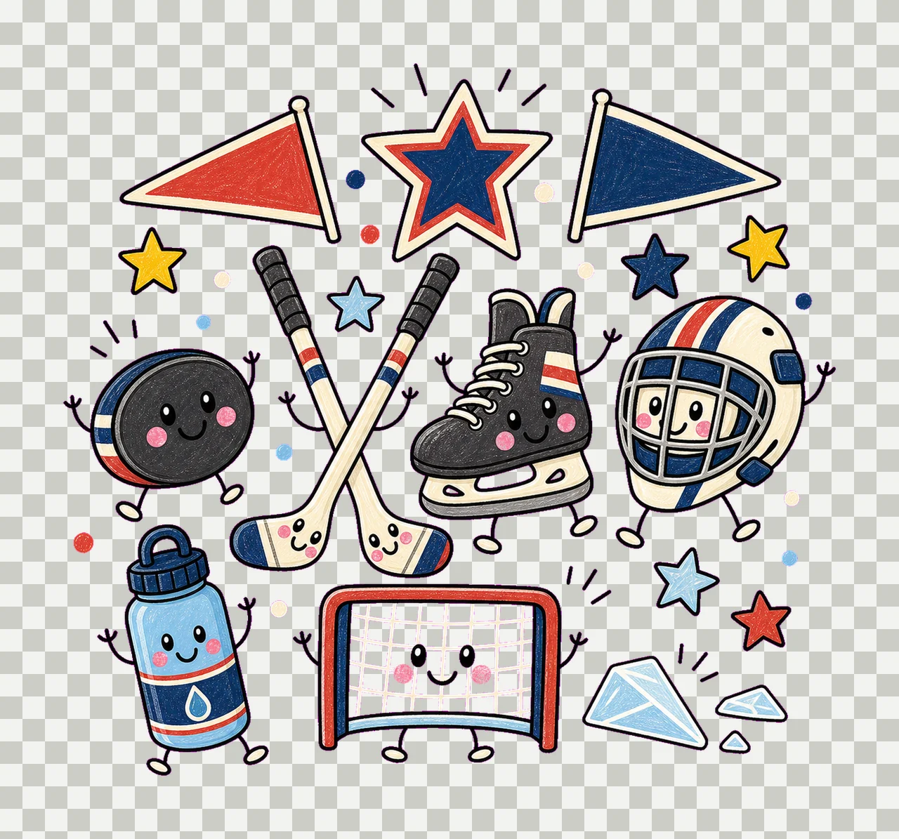 hockey 03 retro varsity sublimation instant shirt design transparency and detail preview thumbnail