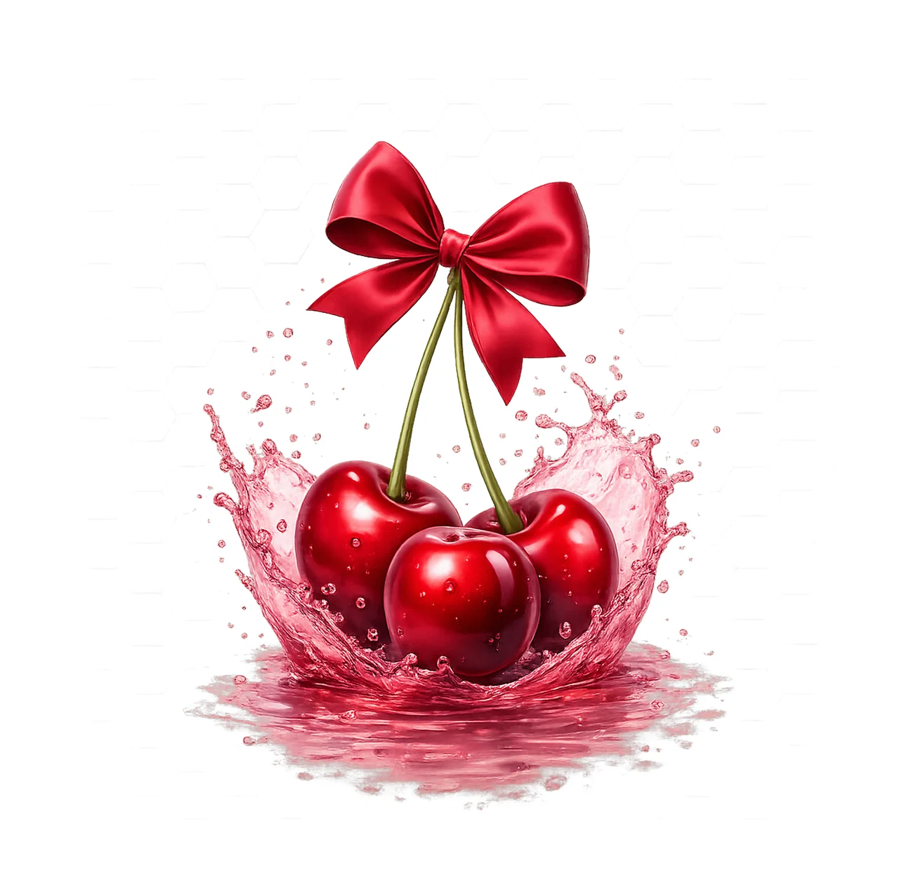 Red Cherries Coquette Bow Design Shirt Sublimation Cherry